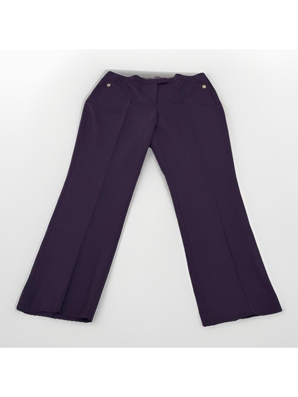 Women’s Landsend Delta Dark Royal Purple Dress/office Pants Straight Leg Size 18